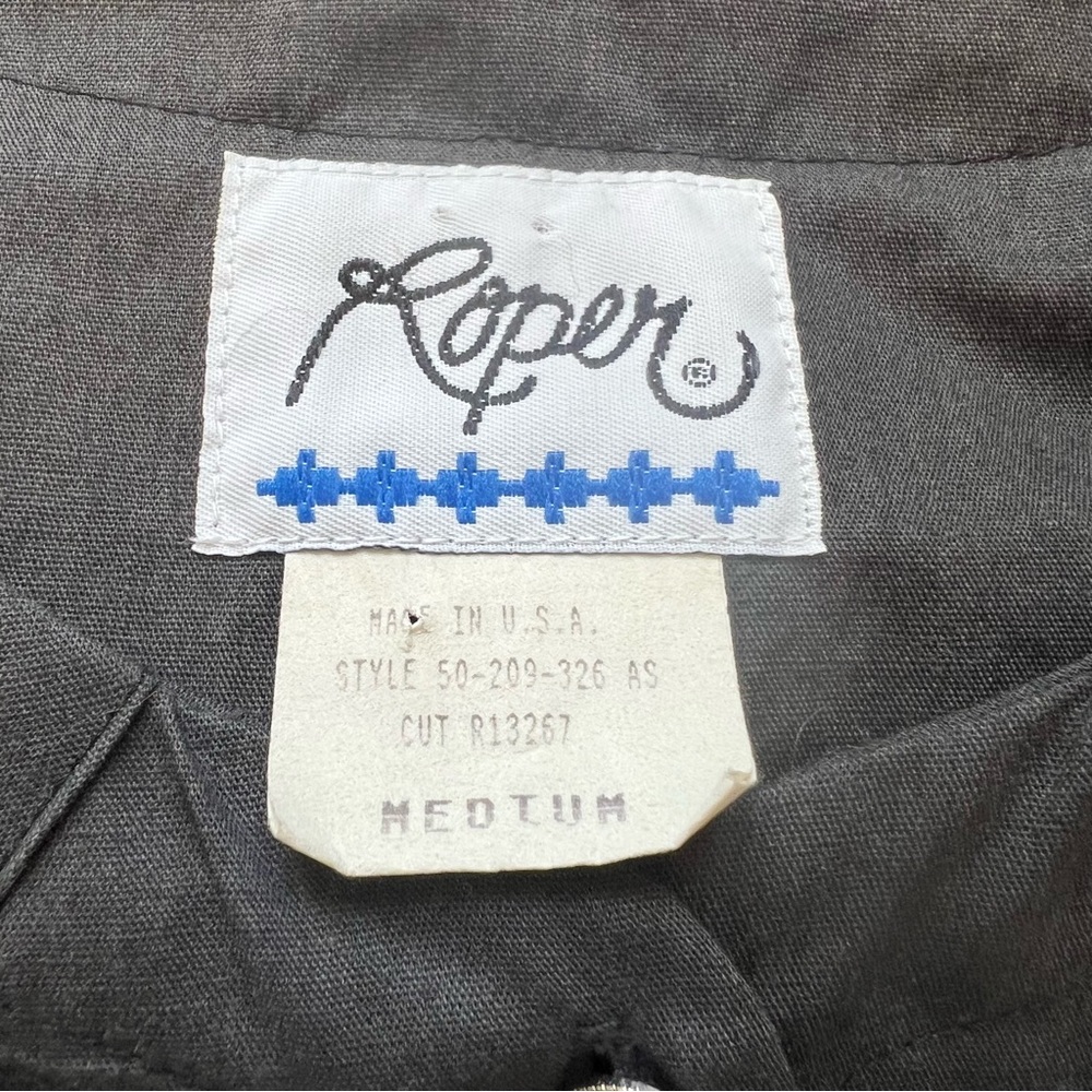 Roper Button Down Gray Medium Fringe - image 4